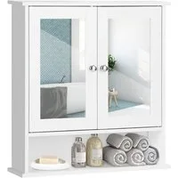 KOMFOTTEU Spiegelschrank Badezimmerspiegelschrank Wandschrank hängend,56 x 13 x 58 cm
