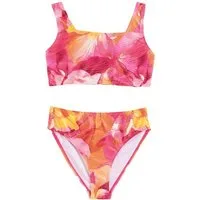 LIPSY Bustier-Bikini Lipsy Bikini mit U-Ausschnitt und Struktur (2-St)