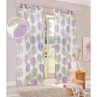 OTTO home Gardine Belem (1 St), Schlaufen, transparent, Voile, 1 oder 2 Schals, Vorhang, Fertiggardine, Kreise