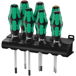 Wera 335/350/367/7 Rack Schraubendrehersatz Kraftform Plus Lasertip + Rack, 7-teilig - 05320540001