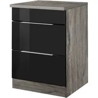 KOCHSTATION Kochfeldumbauschrank KS-Brindisi 60 cm breit, für autarkes Kochfeld