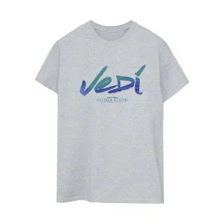Star Wars Womens/Ladies Obi-Wan Kenobi Jedi Painted Font Cotton Boyfriend T-Shirt (Gris sportif)