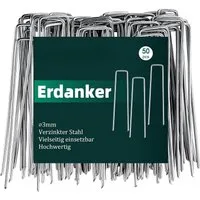 Zedelmaier Bodenanker Ø3mm Erdanker Bodenanker, 150x25mm Verzinkter Stahl, (50-St)