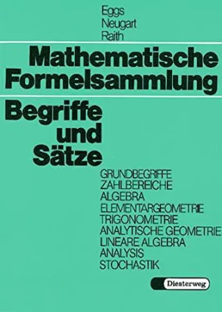 Mathematische Formelsammlung: Begriffe und Sätze
