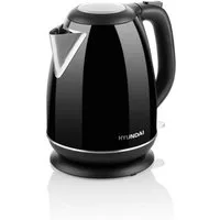 Hyundai Wasserkocher VK302B, 1,7 l, 2200 W, Edelstahl, Doppelsicherheitssystem, transparenter Deckel