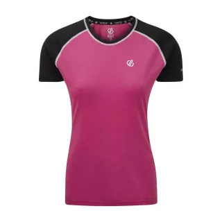 Dare 2B - "Fixate" T-Shirt für Damen (Pink/Schwarz bedruckt)