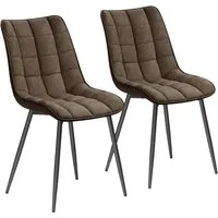 Woltu Esszimmerstuhl (2er-Set), Sessel mit Rückenlehne, Metallbeine