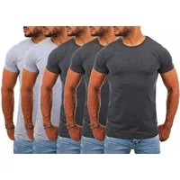 Young & Rich T-Shirt Herren Uni Basic rundhals Ausschnitt Unterziehshirt 1701 Rundhalsauschnitt unifarben kurzarm regular fit