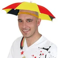 Fries Sonnenhut Deutschland Kopfschirm Regenschirm Sonnenschirm Schwarz Rot Gold WM EM (1-St)