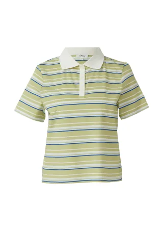 s.Oliver - Polo-Shirt grün/mehrfarbig - Gr. - 36
