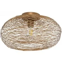 Lindby Deckenleuchten Kaviya, Metall, Gold / Messing IP20, 1 x 15 W LED
