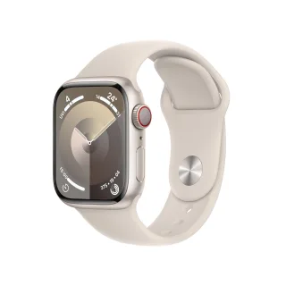 Apple Watch Series 9 [GPS + Cellular inkl. Sportarmband S/M polarstern] 41mm Aluminiumgehäuse polarstern