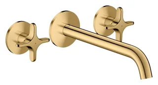 Hansgrohe 3-Loch Wannenarmatur AXOR One Unterputz Wandmontage Kreuzgr. polished gold optic , 484309 48430990