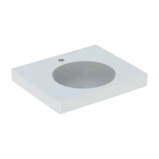 Geberit Preciosa II Waschtisch 123262600 60 x 50 cm, weiss KeraTect, ohne Überlauf