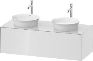 Duravit White Tulip Konsolenwaschtischunterbau wandhängend Weiß Hochglanz 1300x550x408 mm - WT4978B8 WT4978B8585