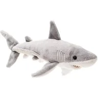 Uni-Toys Kuscheltier Weißer Hai - 25 cm (Länge) - Plüsch-Fisch - Plüschtier, zu 100 % recyceltes Füllmaterial