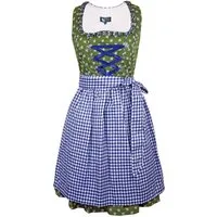 Maddox Dirndl 'Achensee' Traditionell, Olive Kobalt 55 cm