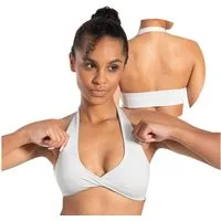 Smilodox Sport-BH Myrah Twisted, Shaped Fit Wickel-V-Ausschnitt & offener Rücken Yoga Bra, elastisches Funktionsmaterial, Ohne Bügel, Alltag & Gym