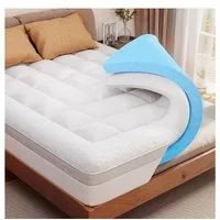 UE Stock, Topper Premium Gel Memory Foam 180x200 cm Härtegrad H2 mittelweich, 10 cm hoch, Gelschaum, (Packung, 1-tlg), atmungsaktiver Bambusbezug, rutschfest