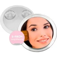 Fantasia Beauty Badspiegel Spiegel mit 2 Saugnäpfen, Kunststoff, 5-fach-Vergrösserung, Ø 15 cm (1-St), 5-fach Vergrösserung
