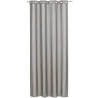 ELBERSDRUCKE Vorhang Ösenschal Lino taupe Uni 300 x 140 cm (1 St), Ösen, blickdicht, Polyester, Leinenoptik, einfarbig, modern, Sonderlänge