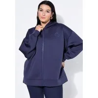Studio Untold Sweatjacke Scuba-Jacke Oversize Shape Kapuze toniger Print