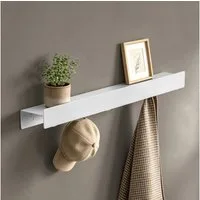 doporro Garderobenleiste Wandgarderobe Garderobenhaken 4/6/8 Haken mit Ablage aus Metall Stalo (6 St), Pulverbeschichtet mit Carbonstahl, 4/6/8 Haken Möglichkeiten