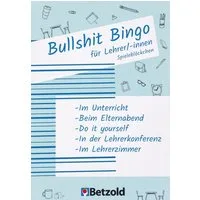 Betzold Lehrerkalender Bullshit-Bingo Spieleblöckchen - Witzige Geschenk-Idee Lehrer/innen
