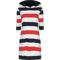 Sea Ranch Shirtkleid Ronja Damen Sweatshirt-Kleid Ronja Streifen-Design mit Kapuze und 3/4-Ärmeln
