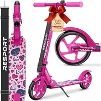 RE:SPORT Cityroller RE:SPORT® Trailz Cityroller Scooter inkl. Tragegurt und Klingel 200mm, (Scooter höhenverstellbar & klappbar, Kinderroller große Räder Kickscooter Kickroller), Cityroller für Kinder & Erwachsene Klingel & Tragegurt