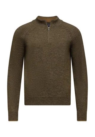 State of Art - Pullover mit stehkragen braun - Gr. - 3XL