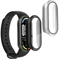 kwmobile Smartwatch-Hülle 2x Glas Hülle für Xiaomi Mi Band 10 / Smart Band 10, Schutzhülle Fullbody Fitnesstracker Case Set aus Glas