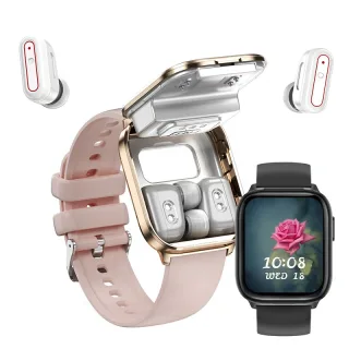 X9 1.85inch HD Screen TWS bluetooth Earphone Call Hall Switch Control Heart Rate Blood Oxygen Monitor NFC Function Sleep