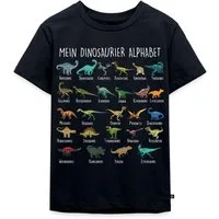 Spreadshirt T-Shirt Dinosaurier Alphabet Einschulung Kinder Premium T-Shirt (1-tlg)