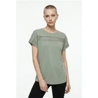 ONLY Kurzarmshirt ONLFREE LIFE S/S LACE PANEL TOP JRS