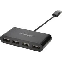 USB 2.0 4-Port Hub, USB-Hub schwarz, 4x USB 2.0 Typ-A