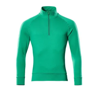MASCOT Herren Nantes Sweatshirt mit kurzem Reißverschluss CROSSOVER Grasgrün M - 50611-971-333-M