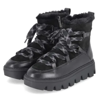 Tamaris Winterboots - Gr. 37 - Schwarz - Leder