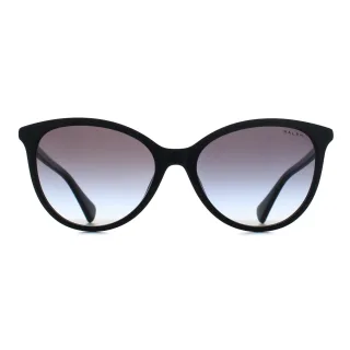 Ralph by Ralph Lauren RA5339U 50018G glänzende schwarze Sonnenbrille mit grauem Farbverlauf