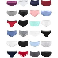 Fabio Farini Panty Frauen Unterwäsche - Mehrpack Damen Unterhosen (Spar-Set, 10-St) im sportlichen Look mit Spitze oder Schlicht, zufällige Farben