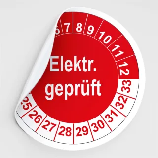 Prüfplaketten Elektrisch geprüft