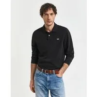 Gant Poloshirt REG SHIELD LS PIQUE RUGGER mit Logotickerei auf der Brust