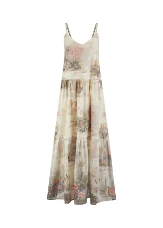 RIANI - Kleid straw patterned - Gr. - 38