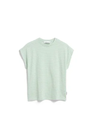 Armedangels - SLUB JERSEY STRIPE T-SHIRT oatmilk-foam - Gr. - XS