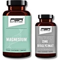 FSA NUTRITION Set Magnesium Bisglycinat 120 Kapseln & Zink Bisglycinat 365 Tabletten Kapseln und Tabletten