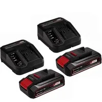 Einhell 2 x 2.5 Ah Akku und 2 x Ladegerät Power X-Change Li-Ion, 18 V Akku Starter-Set