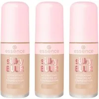 Essence Foundation SILKY BLUR HYDRATING LONGWEAR FOUNDATION, 3-tlg.