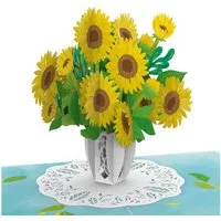 papercrush Geburtstagskarte Sonnenblumen Pop-Up Karte