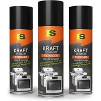 Spraytive 3x 500ml Reinigungsspray Backofen & Grillreiniger – Kraftschaum-Spray Backofenreiniger (Made in Germany)