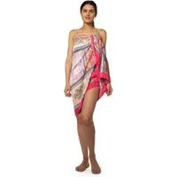 MayTree Modeschal leichter Strandschal Damen Boho 85 x180 pink, Sarong Pareo, (Stück, 1-St)